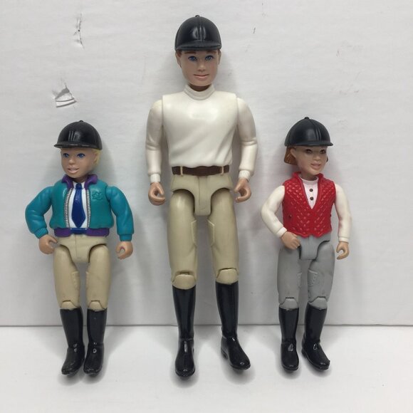 Vintage 2001 Fisher Price Loving Family Horse Equestrian Dolls Dad Boy Girl - Picture 3 of 13